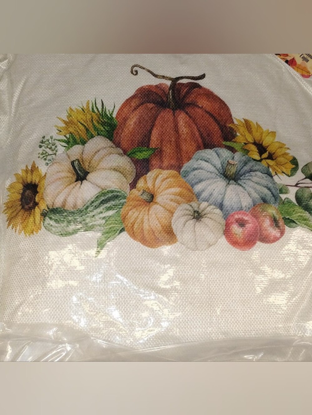 Harvest Pumpkin Accent Pillow in Autumn Colors